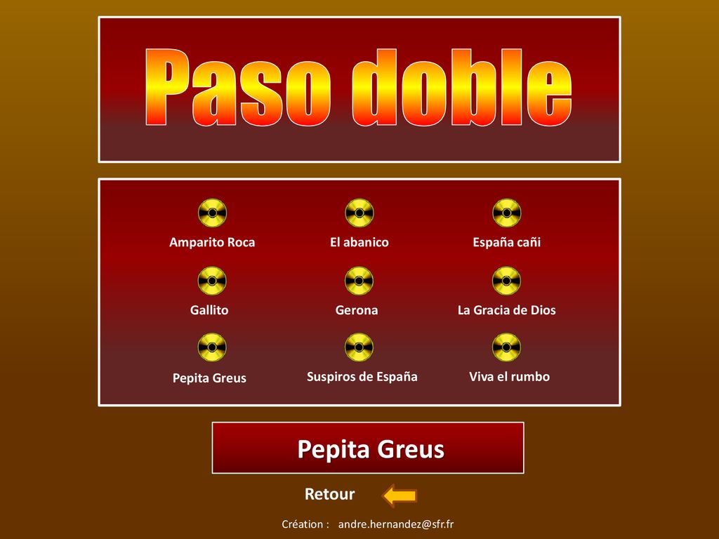 Paso doble Pepita Greus Retour Amparito Roca El abanico España cañi
