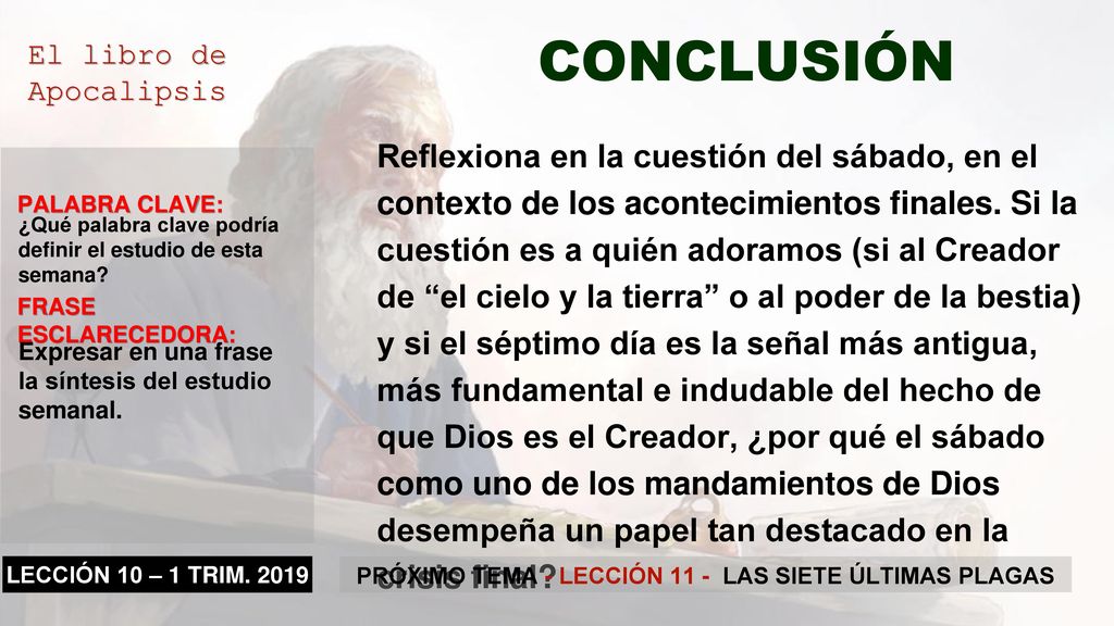 PRÓXIMO TEMA - LECCIÓN 11 - LAS SIETE ÚLTIMAS PLAGAS