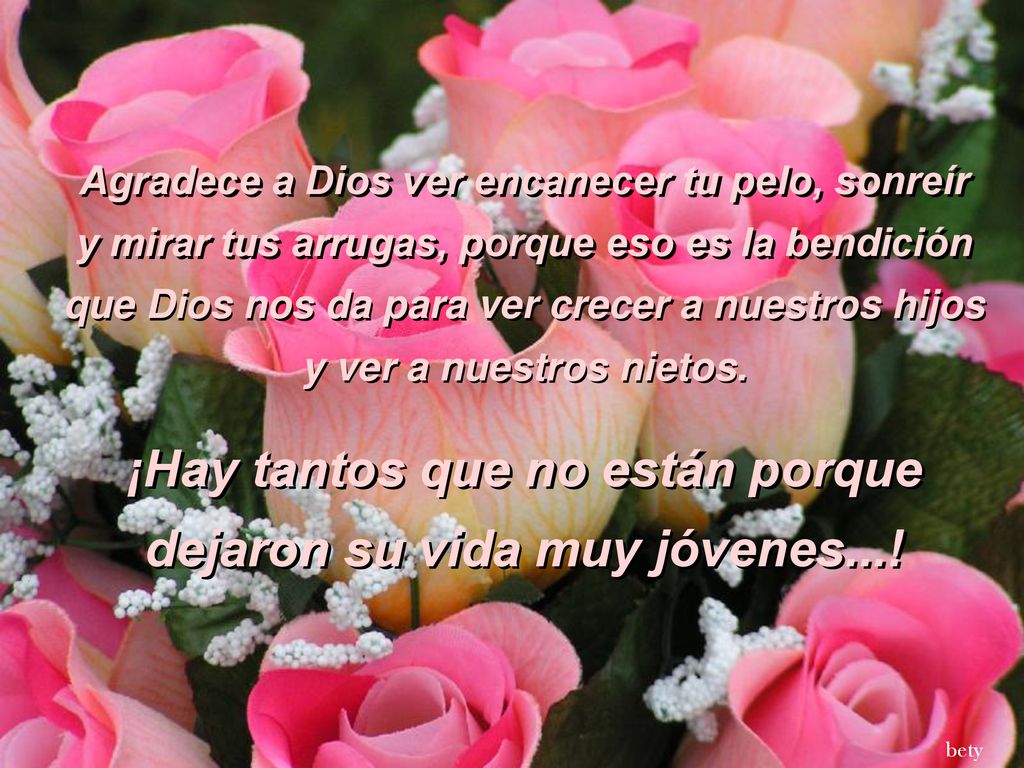 ¡Hay tantos que no están porque dejaron su vida muy jóvenes...!