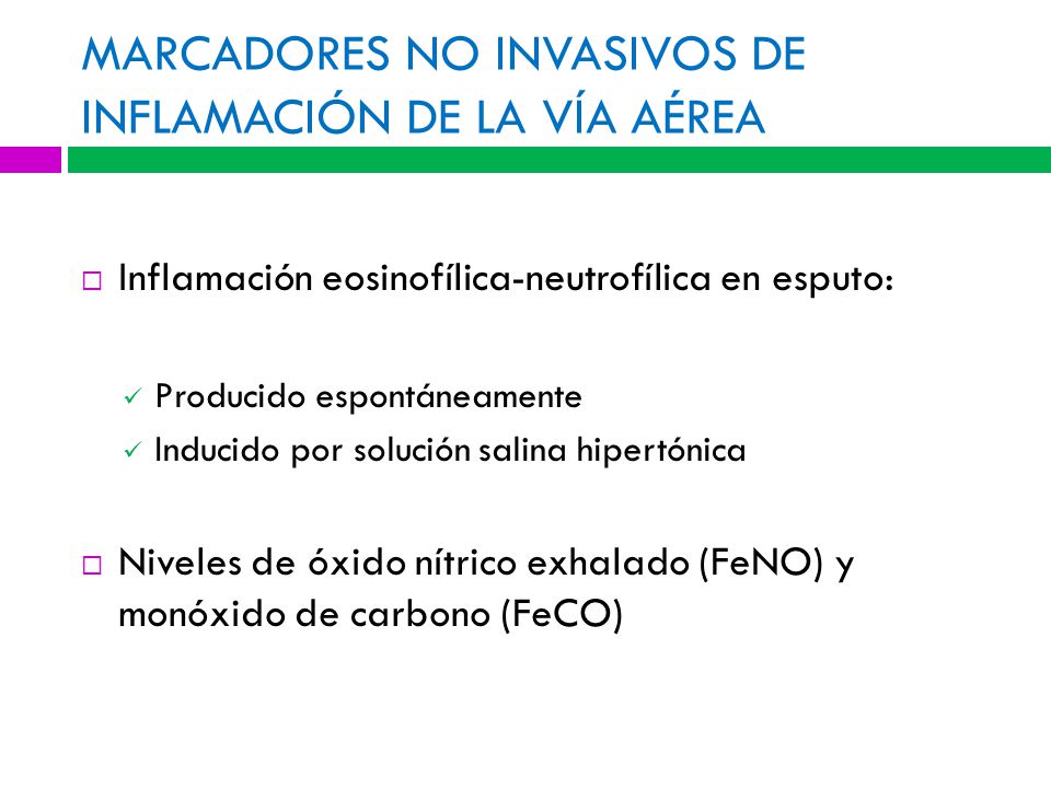 MARCADORES NO INVASIVOS DE INFLAMACIÓN DE LA VÍA AÉREA
