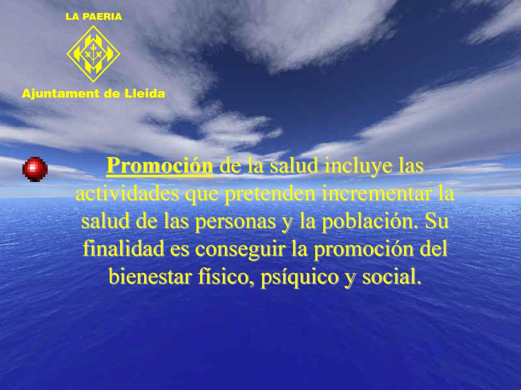 Promoción de la salud incluye las actividades que pretenden incrementar la salud de las personas y la población.