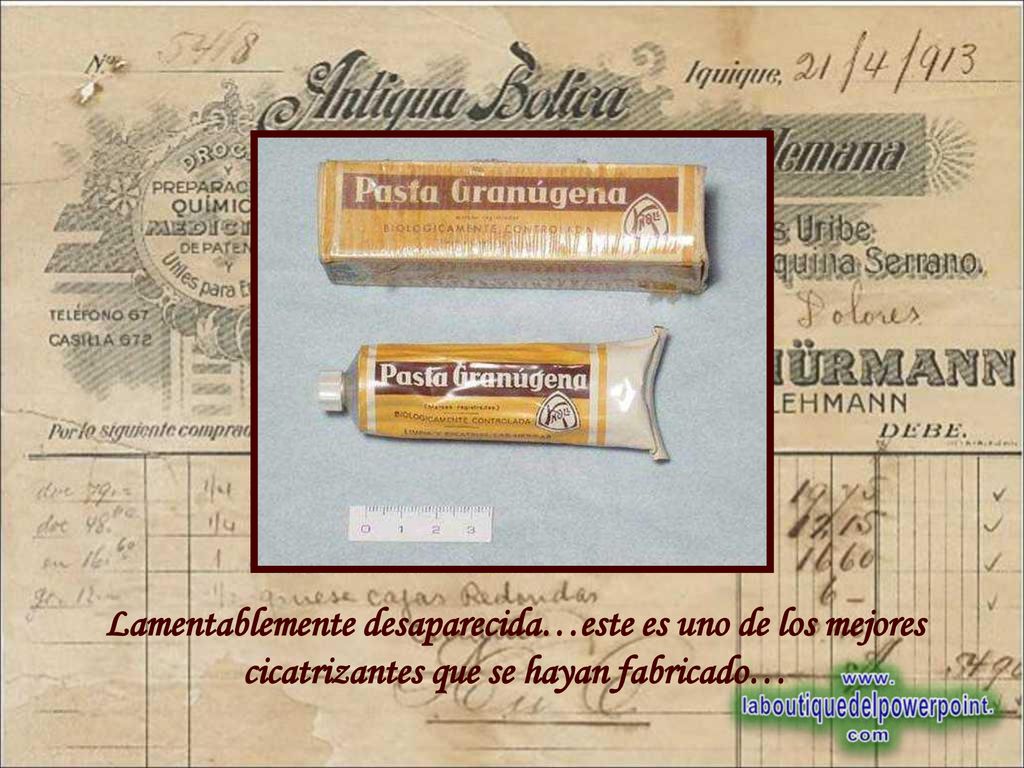 Lamentablemente desaparecida…este es uno de los mejores cicatrizantes que se hayan fabricado…