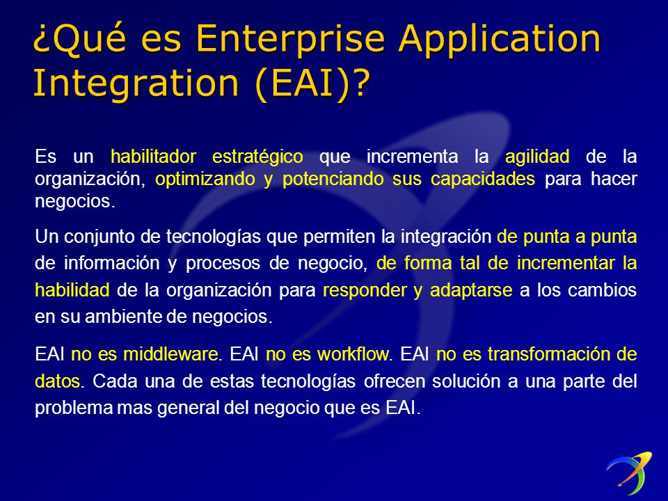 ¿Qué es Enterprise Application Integration (EAI)