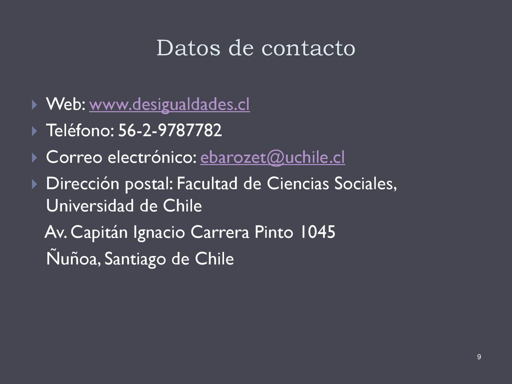 Datos de contacto Web:   Teléfono: Correo electrónico: