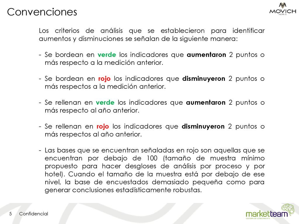 Convenciones Los criterios de análisis que se establecieron para identificar aumentos y disminuciones se señalan de la siguiente manera: