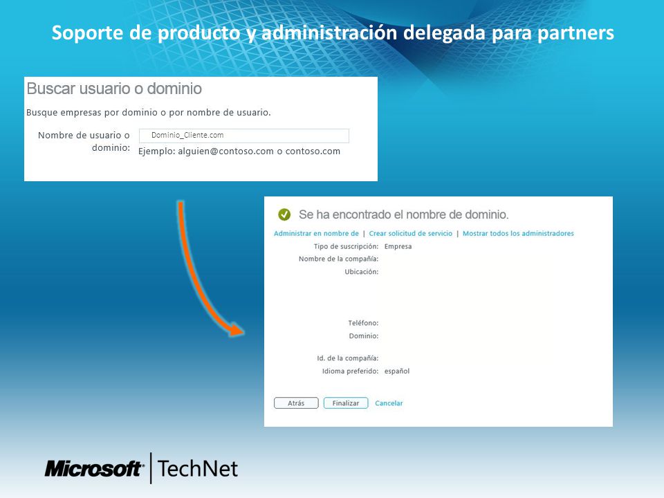 Soporte de producto y administración delegada para partners