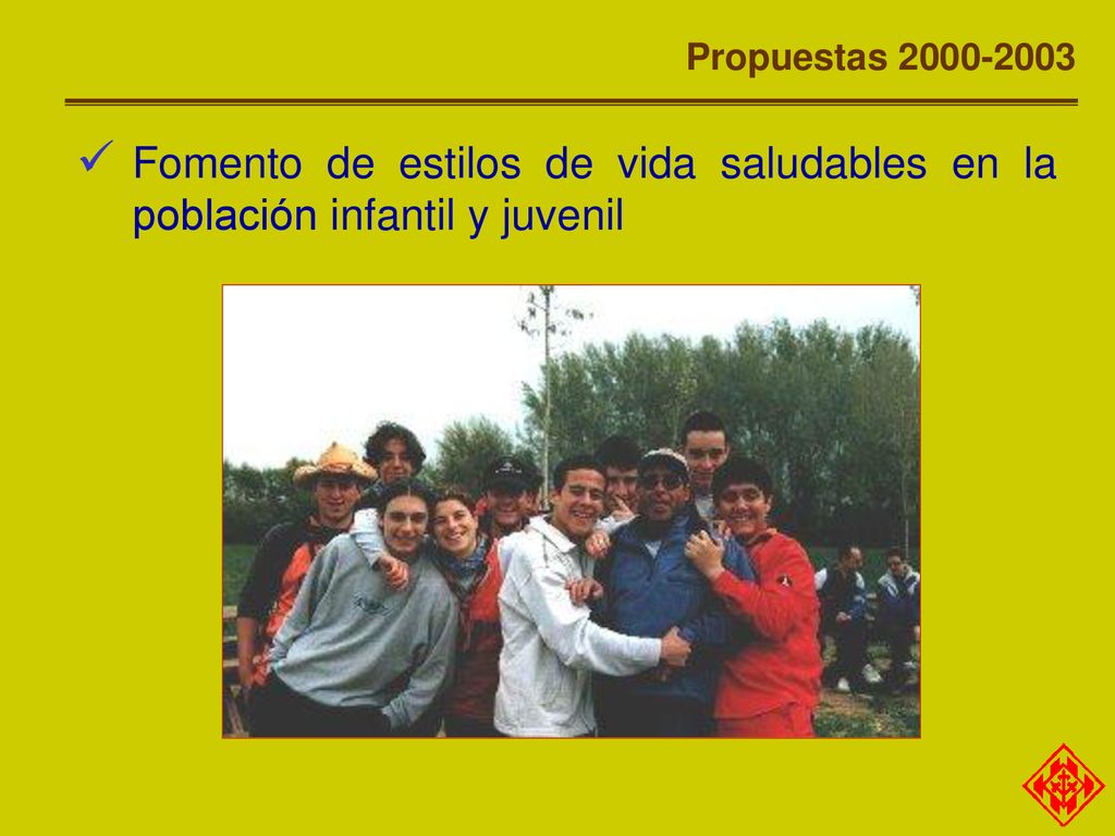 Propuestas Fomento de estilos de vida saludables en la población infantil y juvenil