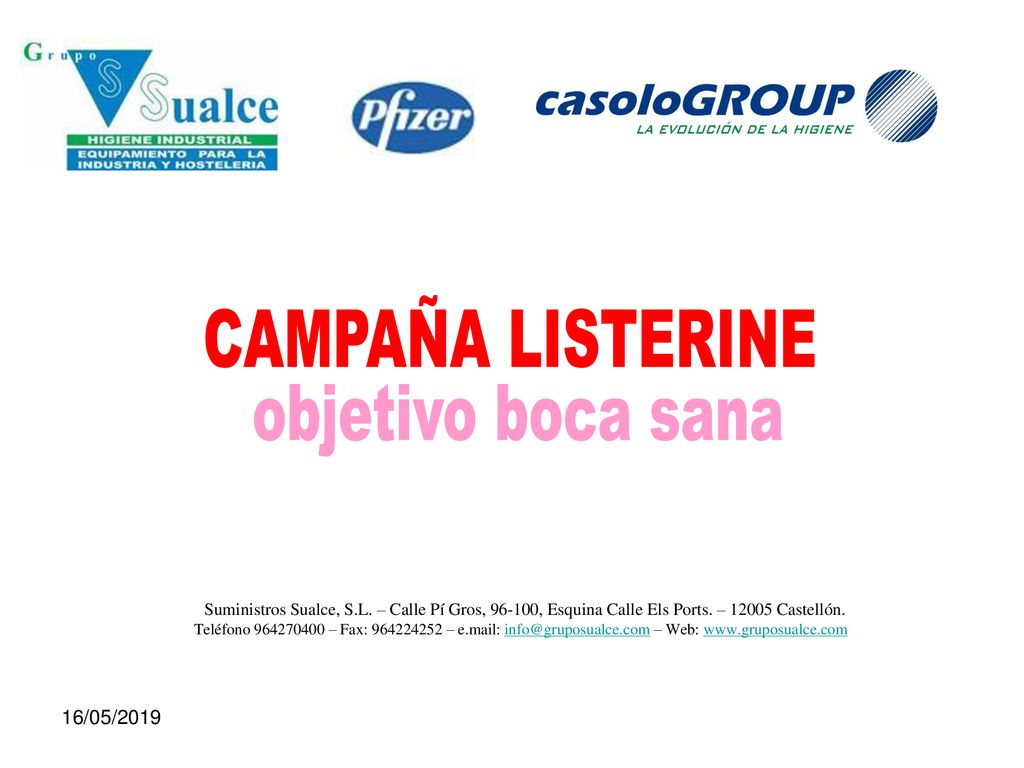 CAMPAÑA LISTERINE objetivo boca sana 16/05/2019