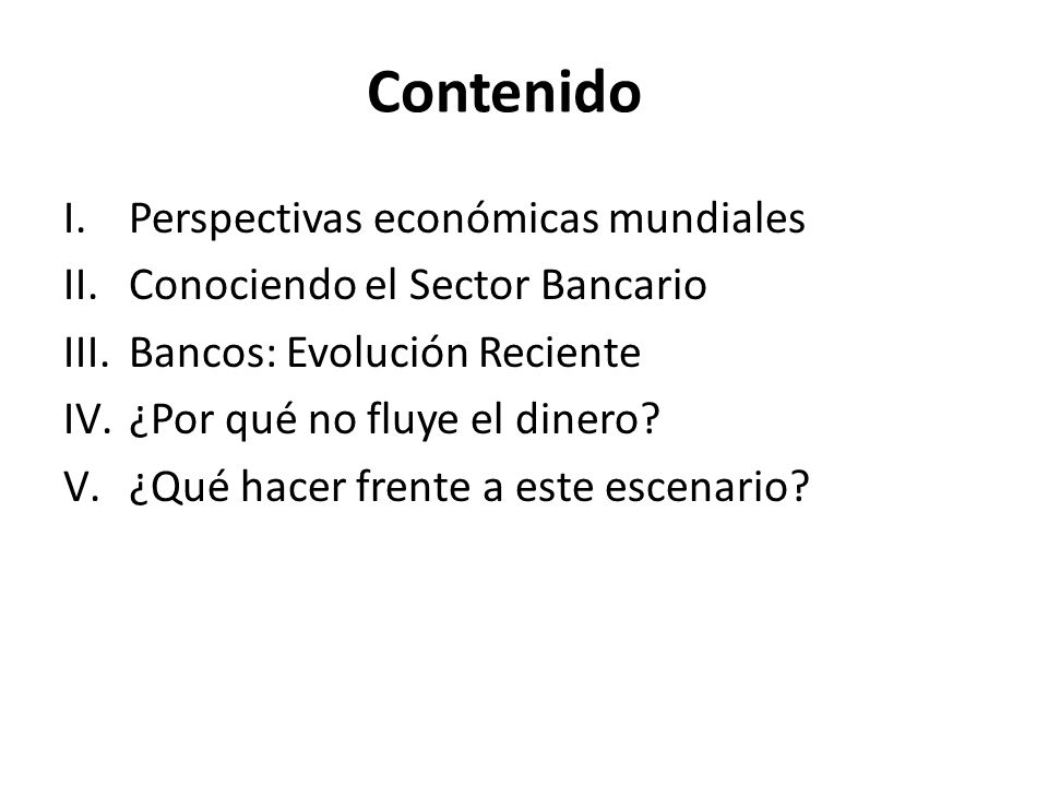 Contenido Perspectivas económicas mundiales
