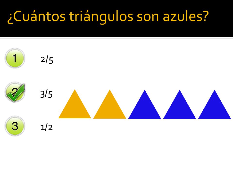 ¿Cuántos triángulos son azules