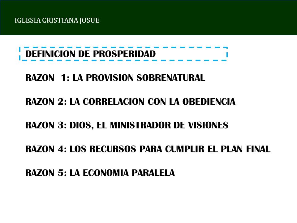 DEFINICION DE PROSPERIDAD