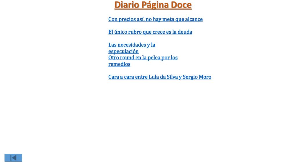 Diario Página Doce Con precios así, no hay meta que alcance