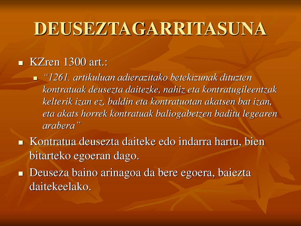 DEUSEZTAGARRITASUNA KZren 1300 art.: