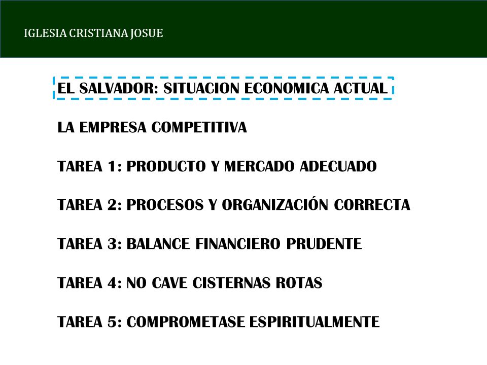 EL SALVADOR: SITUACION ECONOMICA ACTUAL