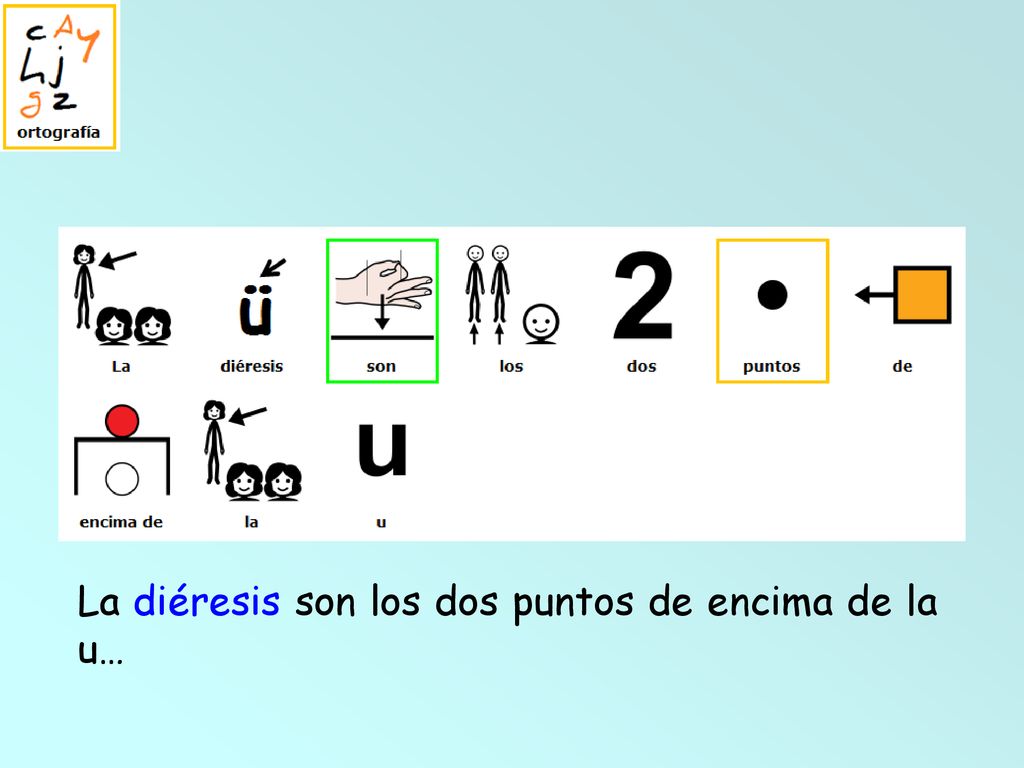 La diéresis son los dos puntos de encima de la u…