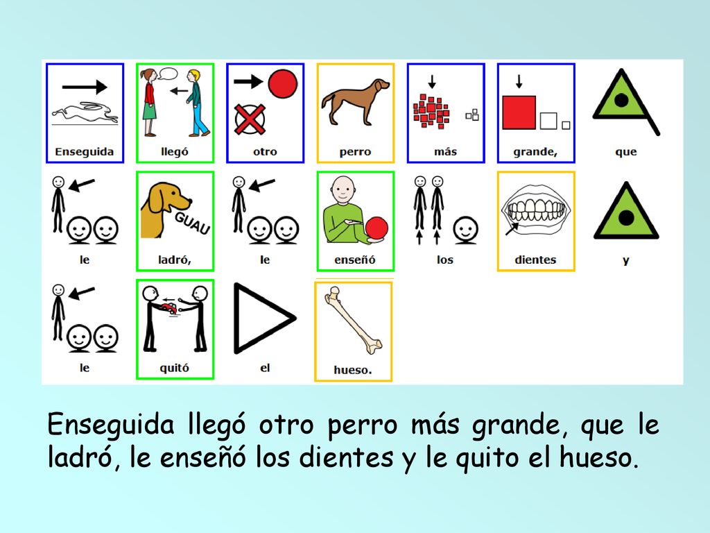 Enseguida llegó otro perro más grande, que le ladró, le enseñó los dientes y le quito el hueso.