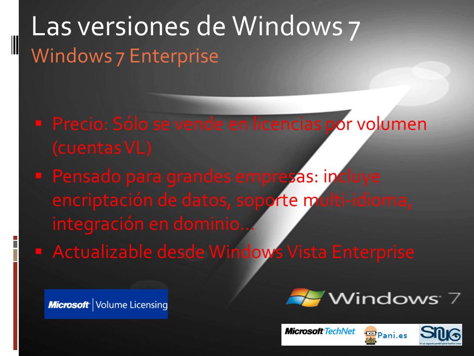 Las versiones de Windows 7