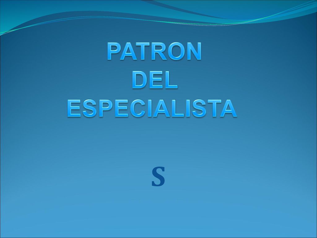PATRON DEL ESPECIALISTA S