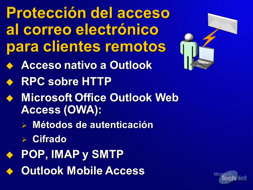 Protección del acceso al correo electrónico para clientes remotos
