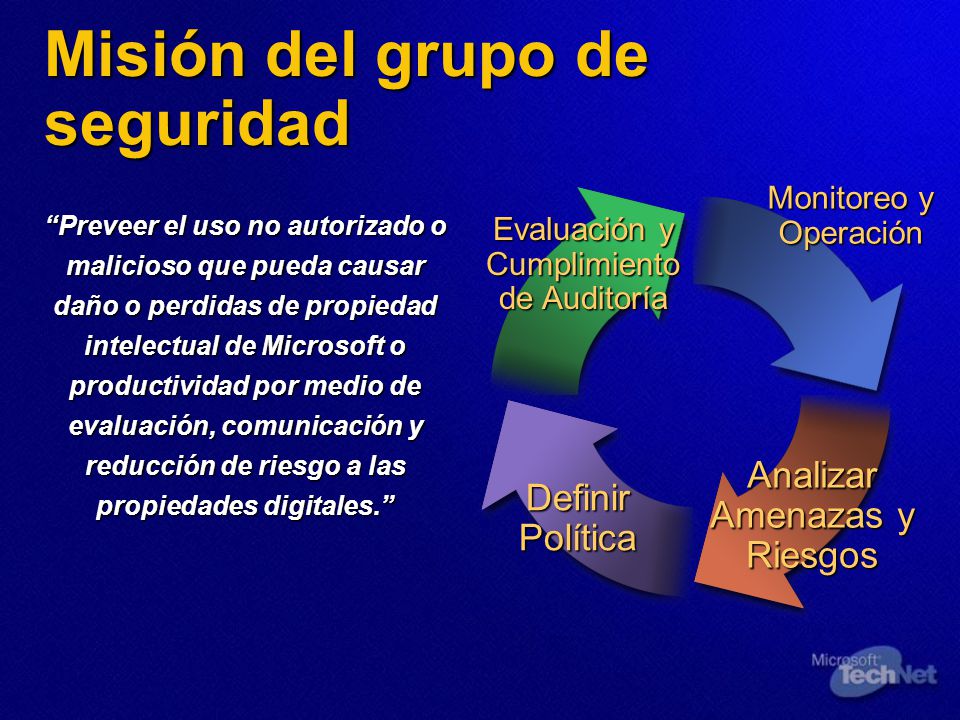 Misión del grupo de seguridad