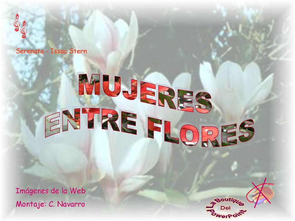 MUJERES ENTRE FLORES Imágenes de la Web Montaje: C. Navarro