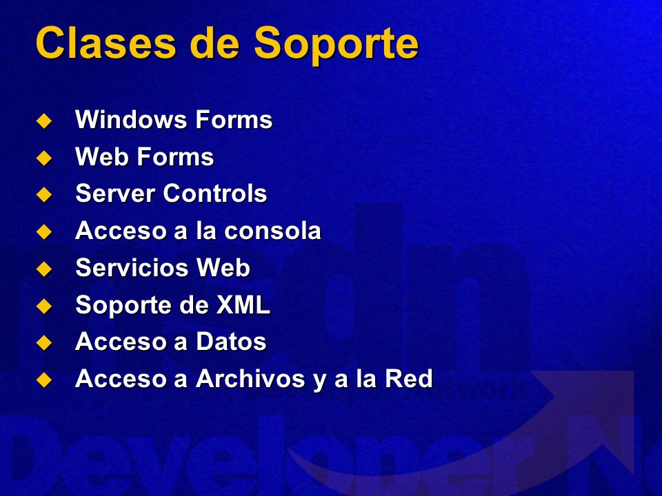Clases de Soporte Windows Forms Web Forms Server Controls