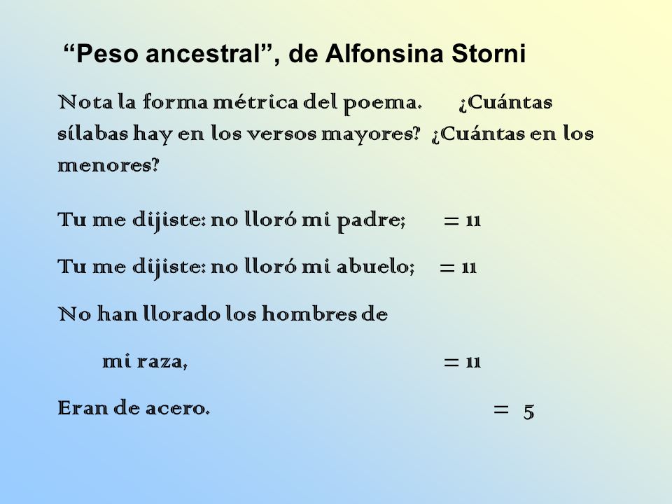 Peso ancestral , de Alfonsina Storni