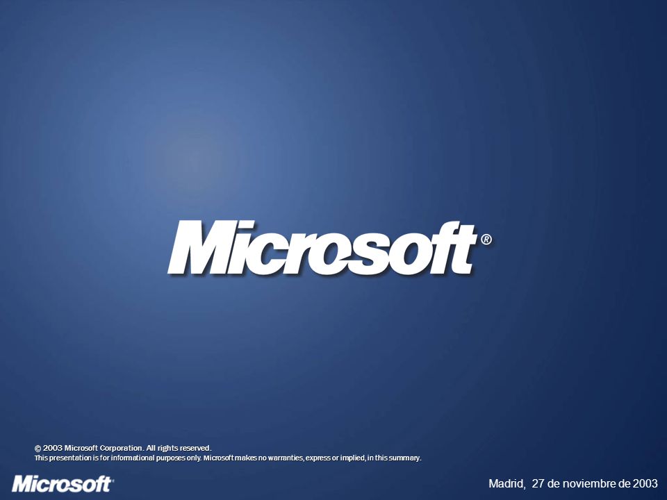 © 2003 Microsoft Corporation. All rights reserved.