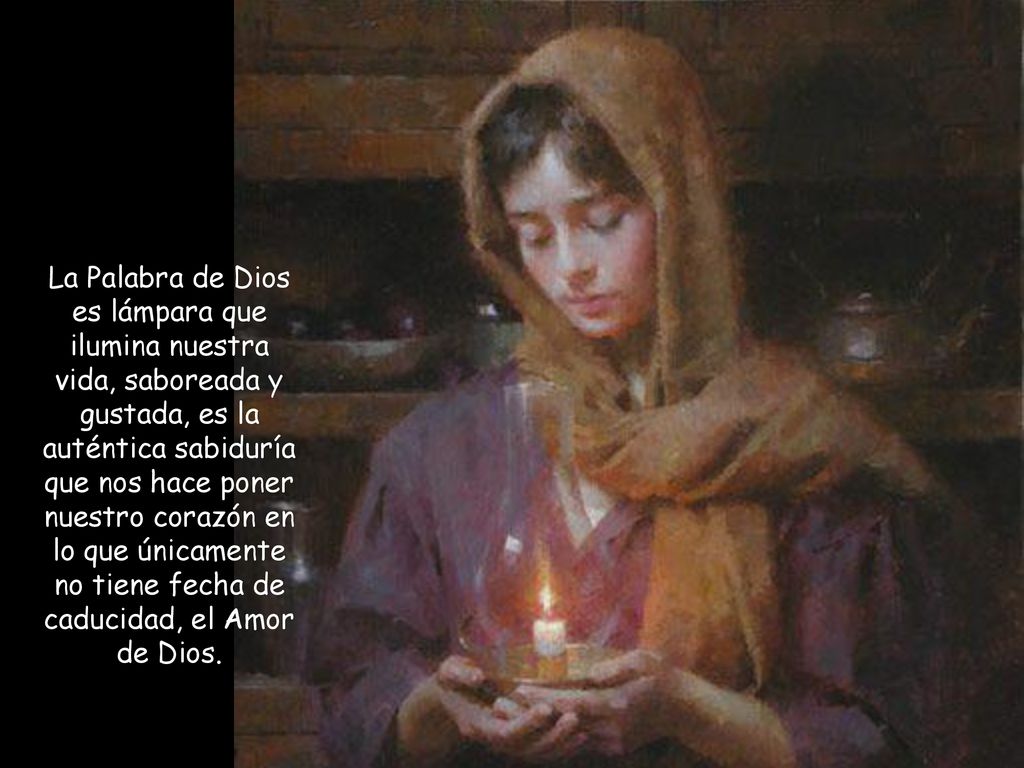 La Palabra de Dios es lámpara que ilumina nuestra vida, saboreada y gustada, es la auténtica sabiduría que nos hace poner nuestro corazón en lo que únicamente no tiene fecha de caducidad, el Amor de Dios.