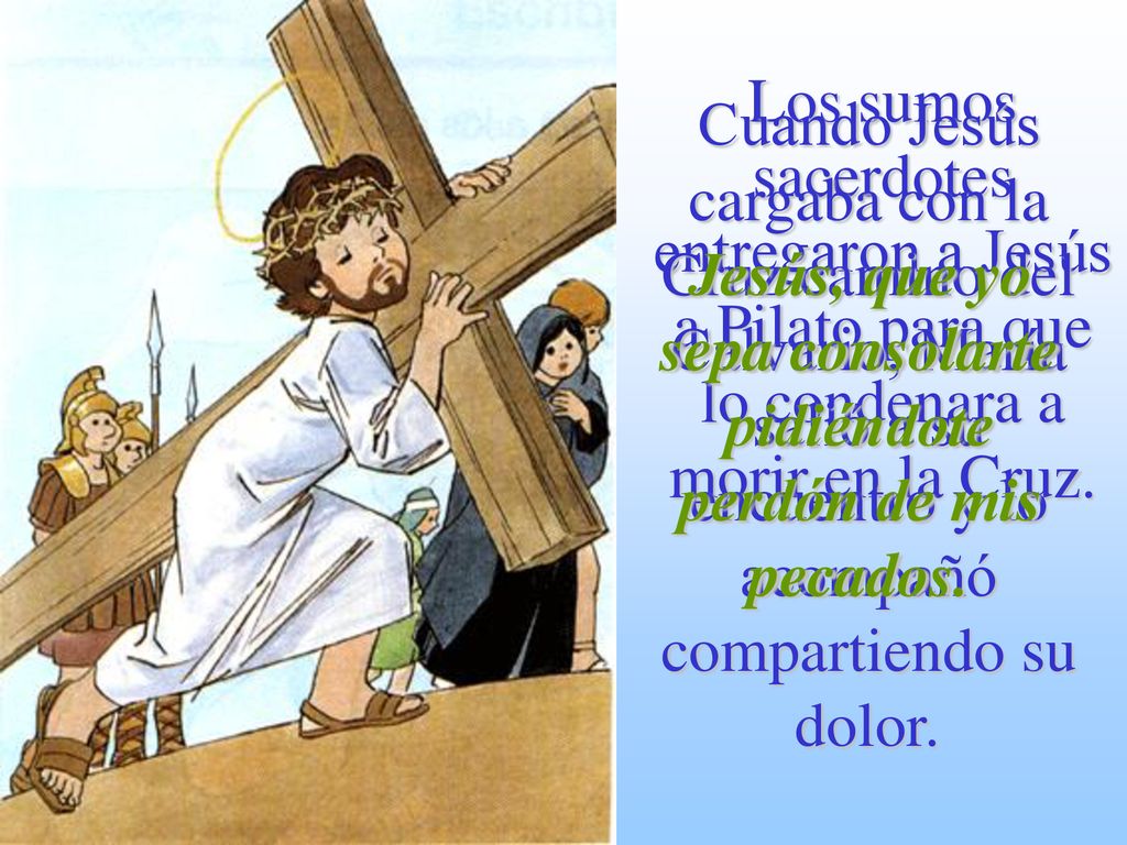 Jesús, que yo sepa consolarte pidiéndote perdón de mis pecados.