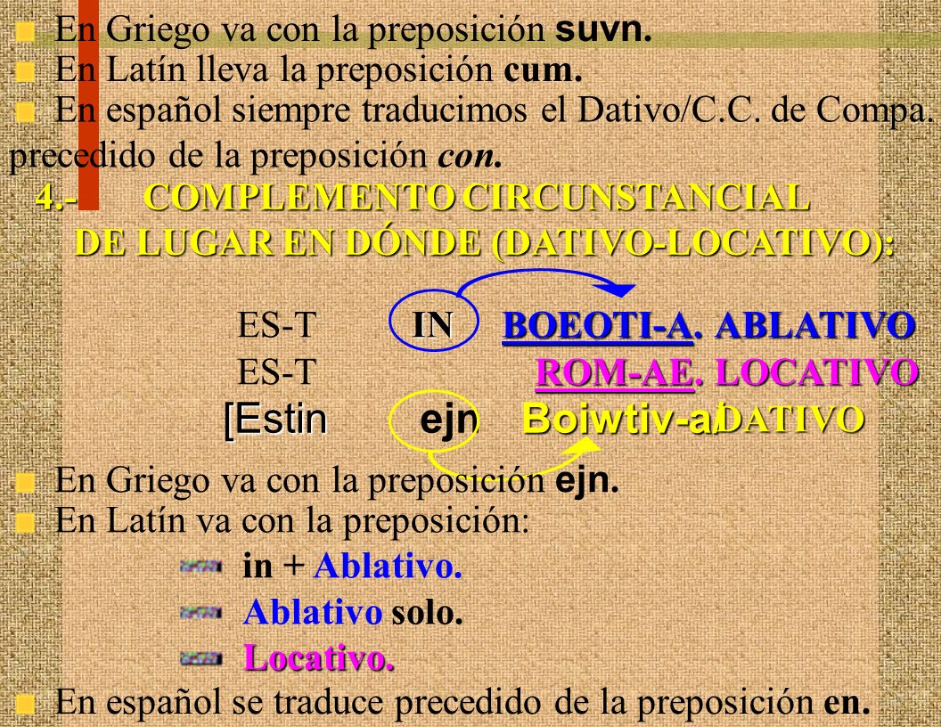 [Estin ejn Boiwtiv-a/ En Griego va con la preposición suvn.