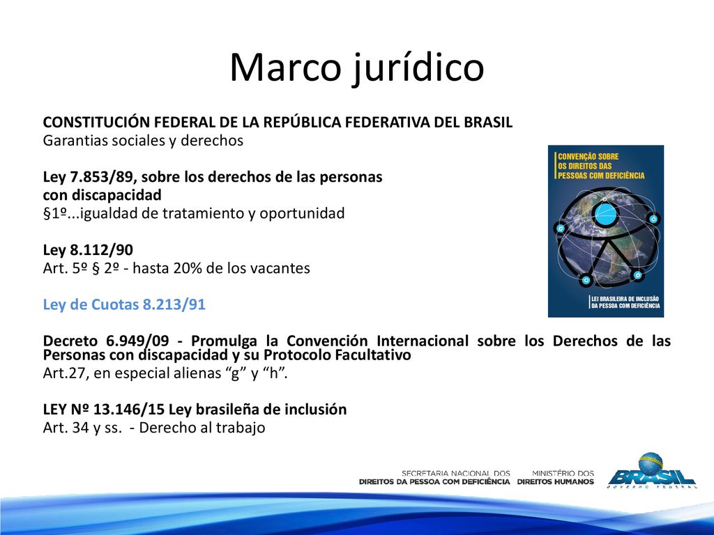 Marco jurídico CONSTITUCIÓN FEDERAL DE LA REPÚBLICA FEDERATIVA DEL BRASIL. Garantias sociales y derechos.