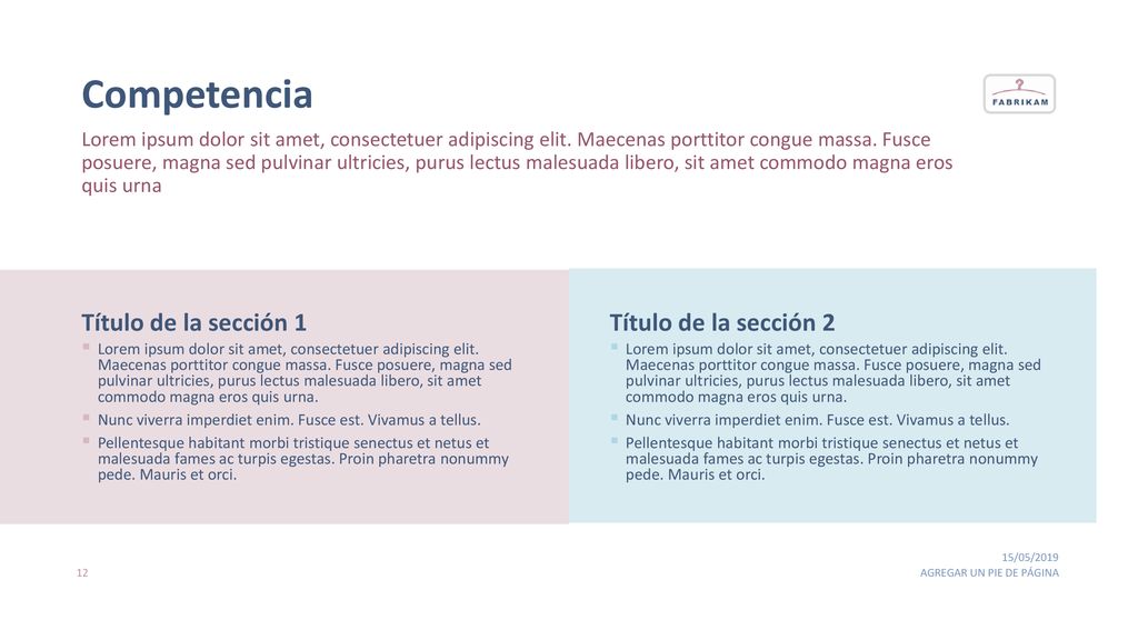 Competencia Título de la sección 1 Título de la sección 2