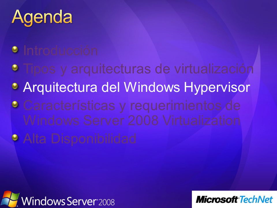 Agenda Introducción Tipos y arquitecturas de virtualización