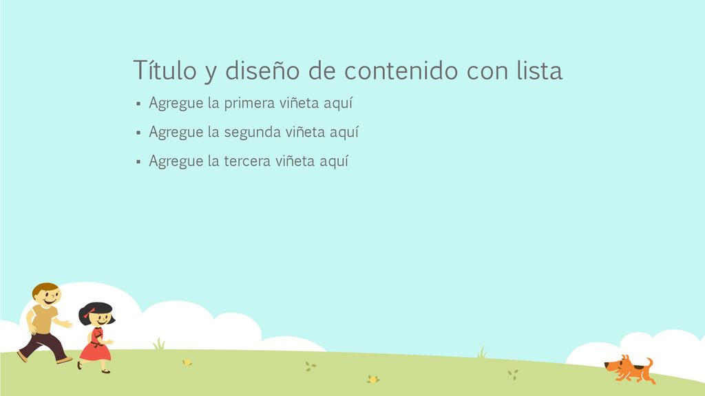 Título y diseño de contenido con lista