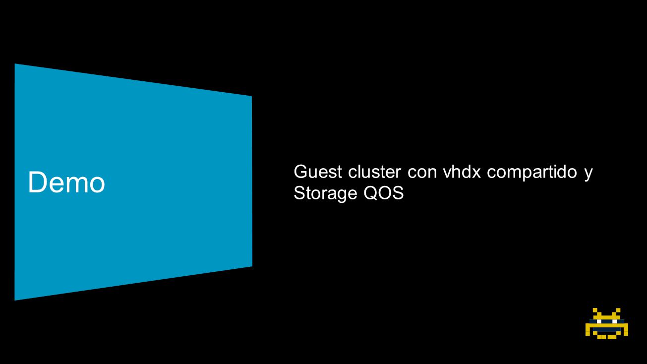 Demo Guest cluster con vhdx compartido y Storage QOS