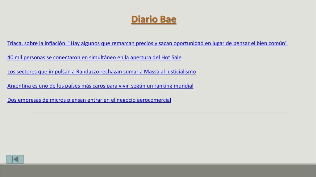 Diario Bae Triaca, sobre la inflación: Hay algunos que remarcan precios y sacan oportunidad en lugar de pensar el bien común