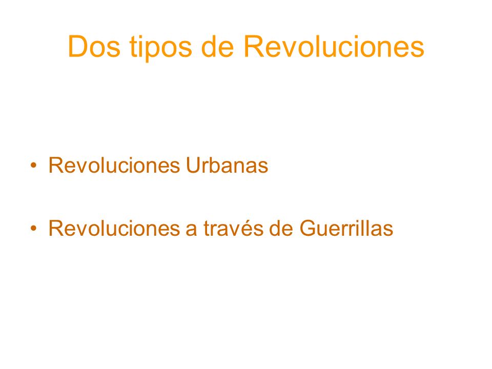 Dos tipos de Revoluciones