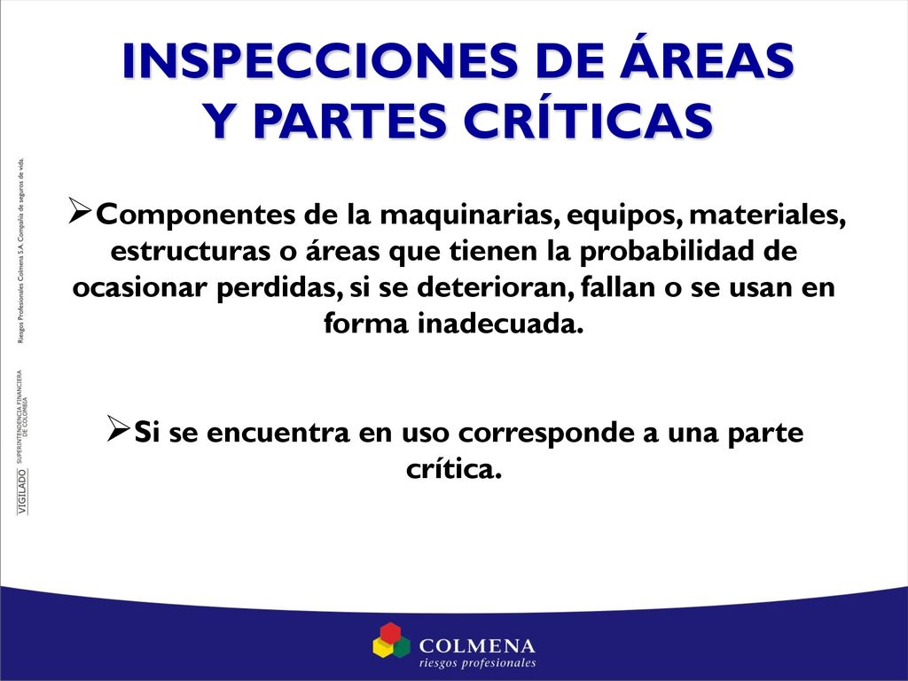 Si se encuentra en uso corresponde a una parte crítica.