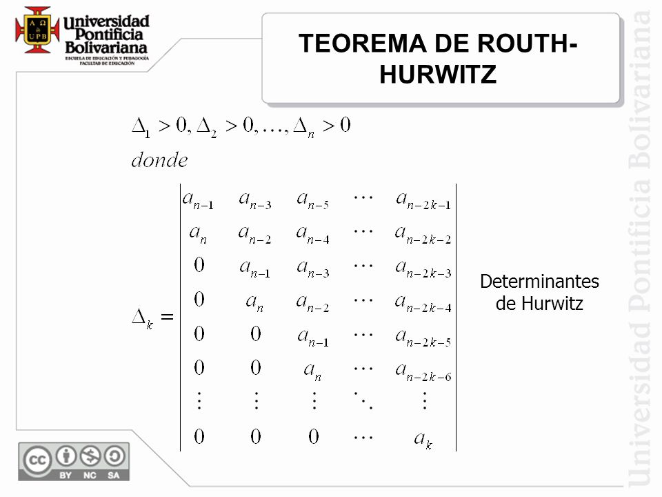 TEOREMA DE ROUTH-HURWITZ