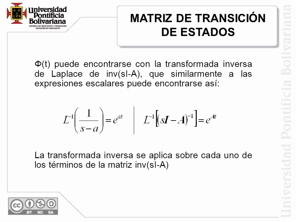 MATRIZ DE TRANSICIÓN DE ESTADOS