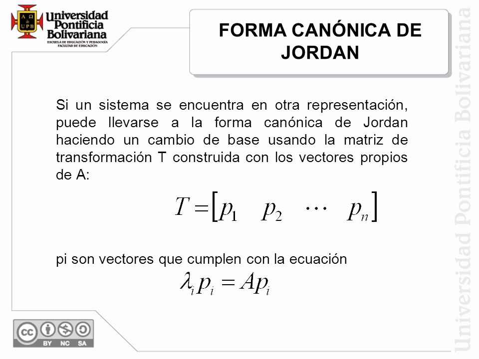 Forma Canonica De Jordan Espacio De Estados