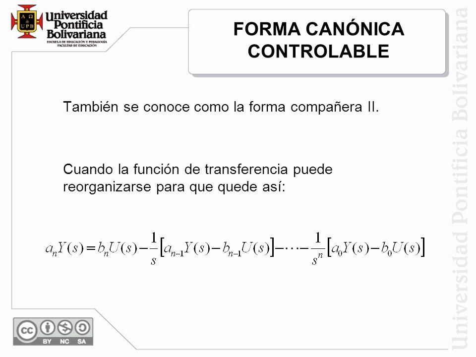 FORMA CANÓNICA CONTROLABLE