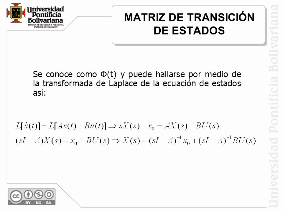 MATRIZ DE TRANSICIÓN DE ESTADOS