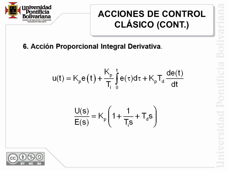 ACCIONES DE CONTROL CLÁSICO (CONT.)