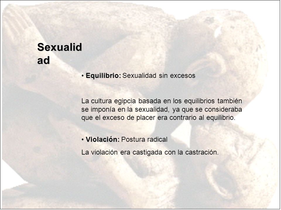 Sexualidad Equilibrio: Sexualidad sin excesos