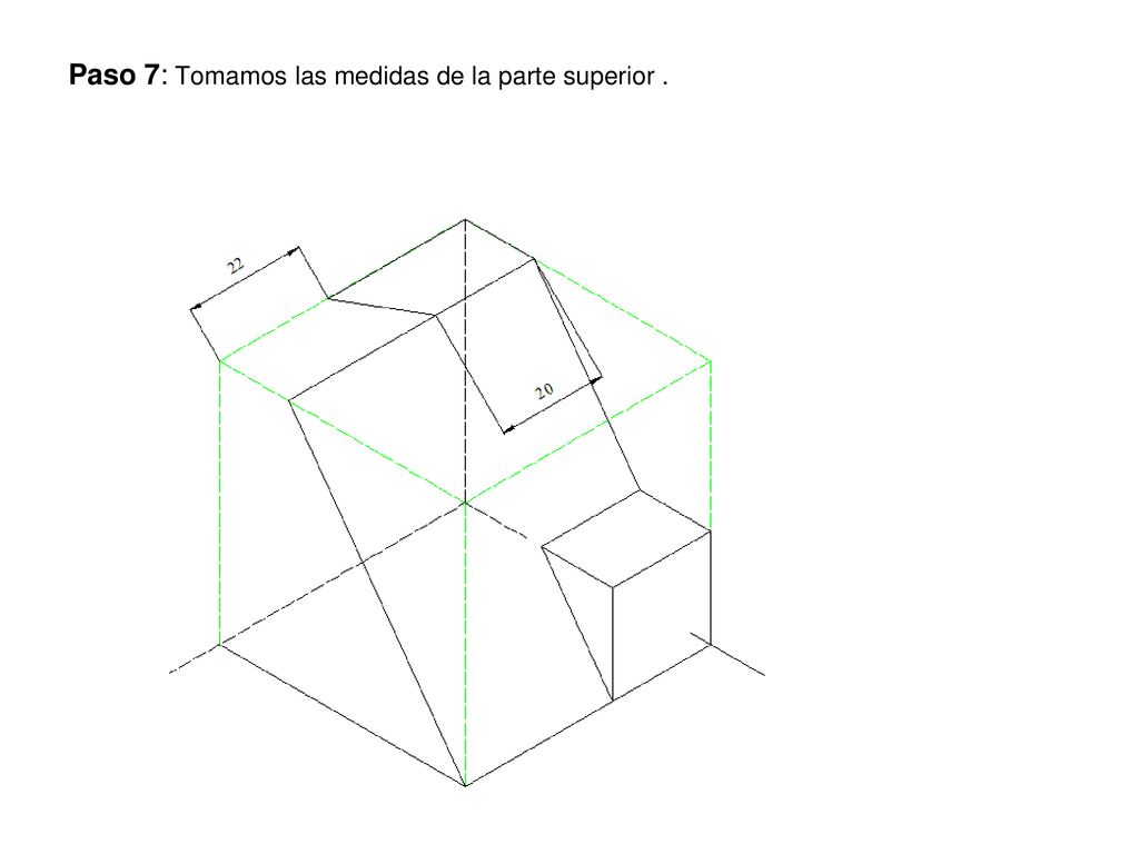 Paso 7: Tomamos las medidas de la parte superior .