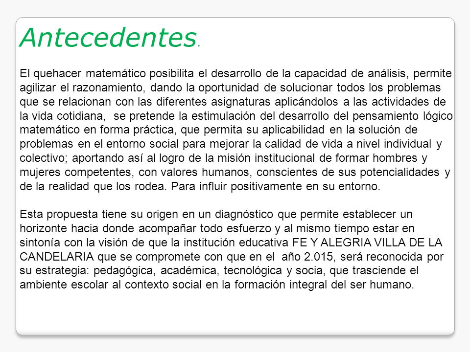 Antecedentes.