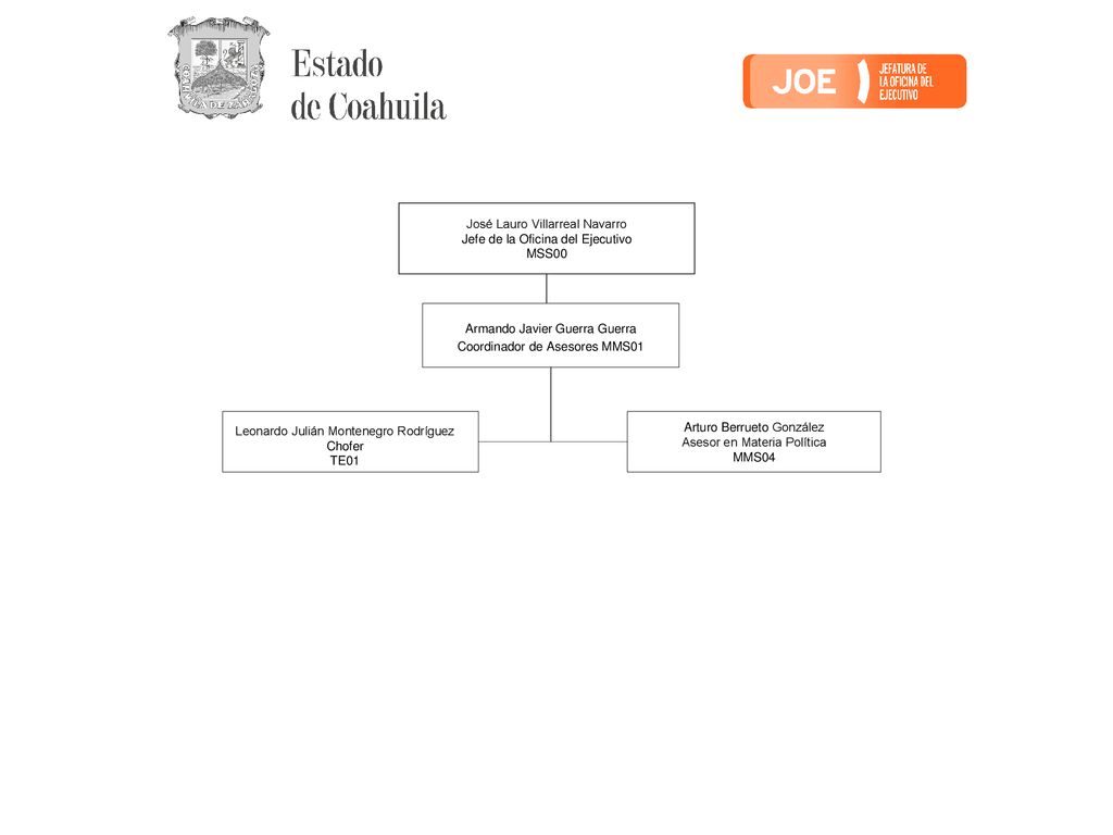 José Lauro Villarreal Navarro Jefe de la Oficina del Ejecutivo MSS00