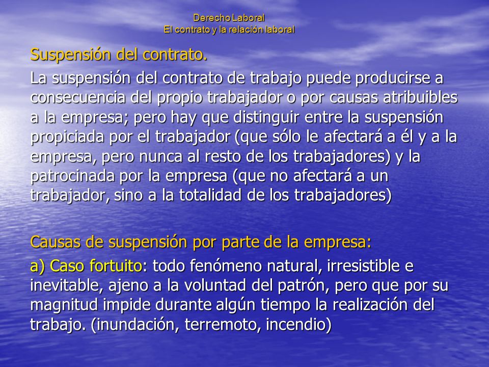 Derecho Laboral El contrato y la relación laboral